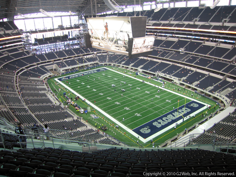 Seat view from section 433 at AT&T Stadium, home of the Dallas Cowboys