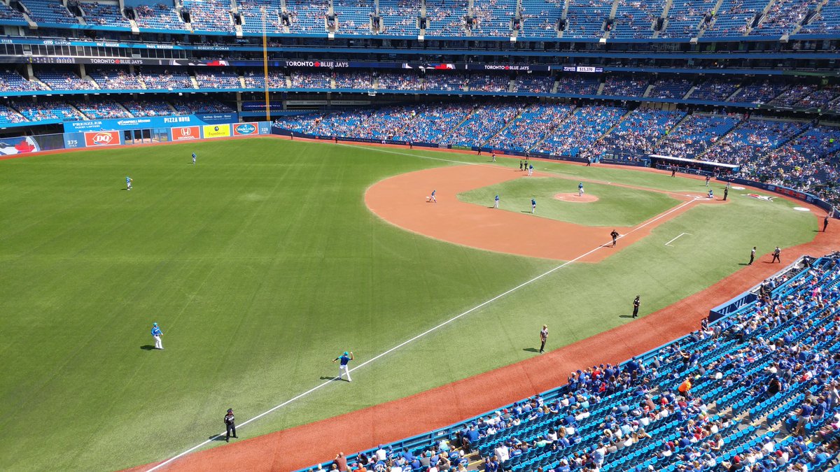 Photo of the Rogers Centre from the 200 level outfield seats. Home of the Toronto Blue Jays.