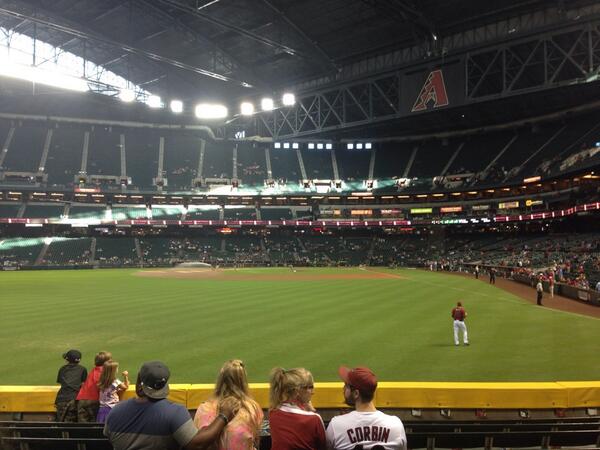 View from the bleachers at Chase Field. Home of the Arizona Diamondbacks.