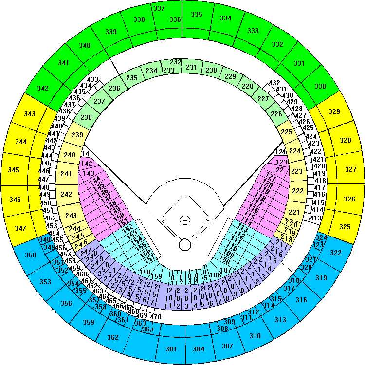 Riverfront Stadium Seating Chart, Cinergy Field Seating Chart