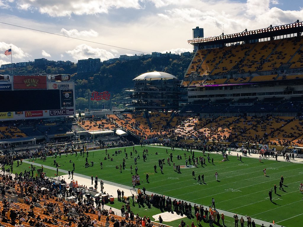 View from the North Club Lounge at Heinz Field during a Pittsburgh Steelers game.