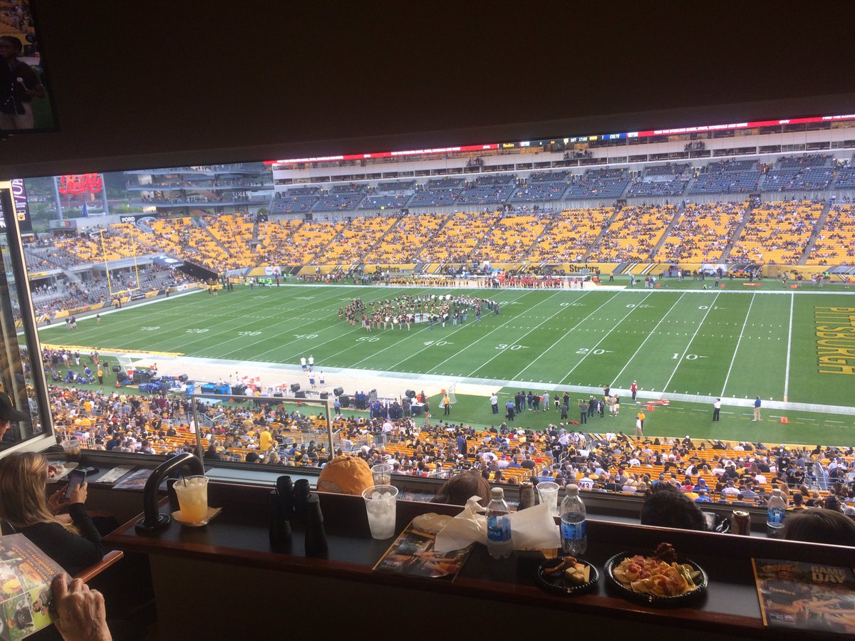 View from a Suite at Heinz Field during a Pittsburgh Steelers game.