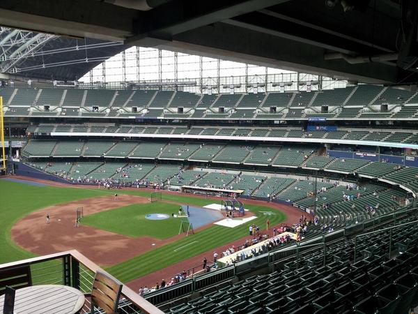 View from the Northwestern Mutual Legends Club at Miller Park. Home of the Milwaukee Brewers.
