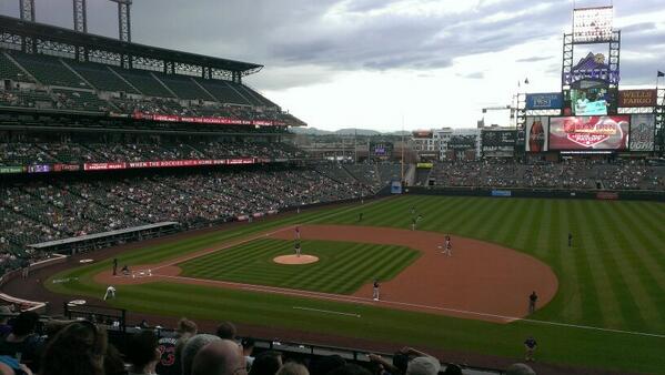 Photo of Coors Field from the club level. Home of the Colorado Rockies.