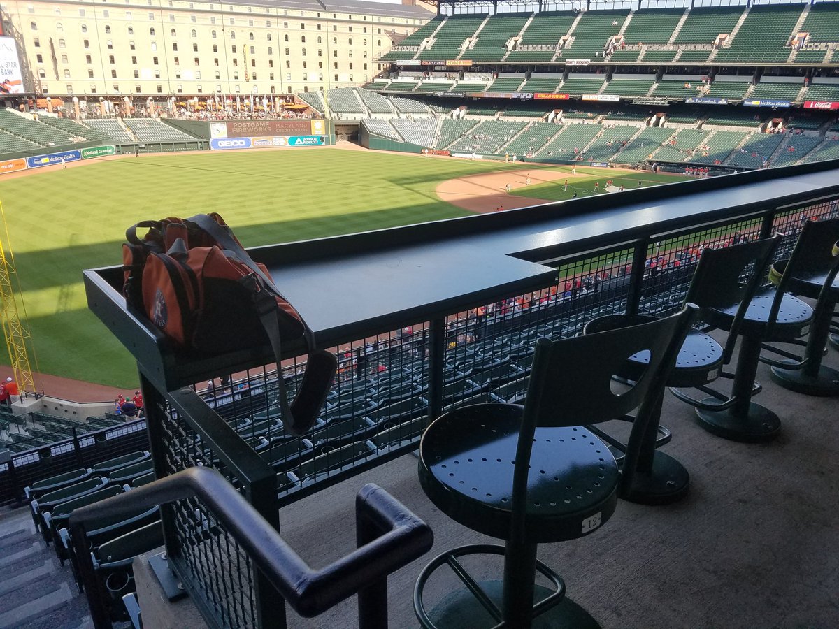 Photo of the drink rails at Oriole Park at Camden Yards. 