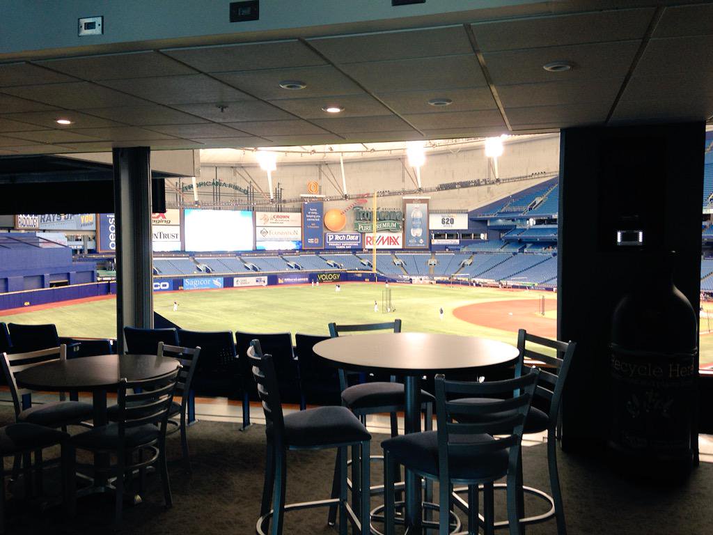 View from the left field terrace area at Tropicana Field. Home of the Tampa Bay Rays.