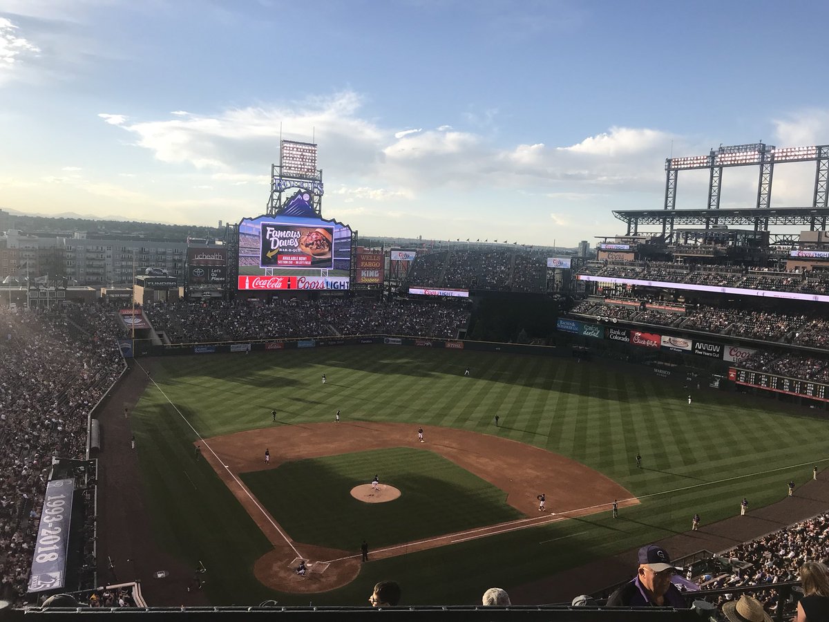 Photo of Coors Field from the reserve level. Home of the Colorado Rockies.