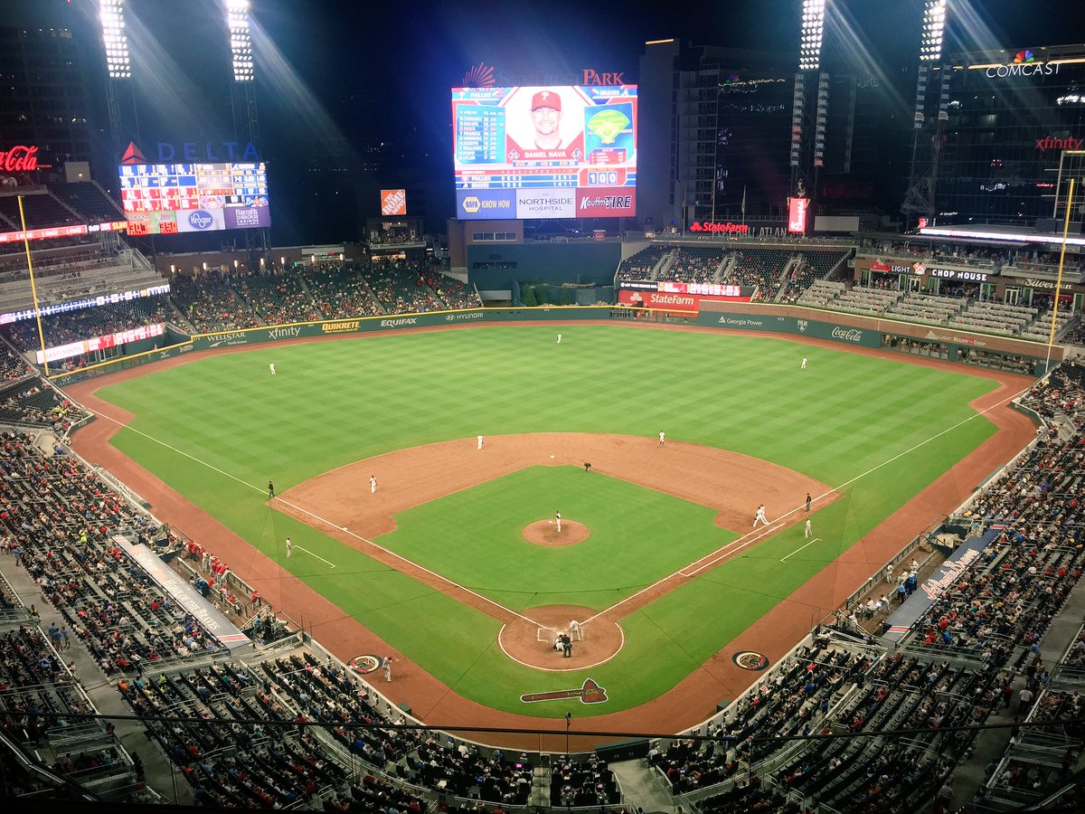 View of the Playing Field from the Upper Level of Suntrust Park in Atlanta, Georgia