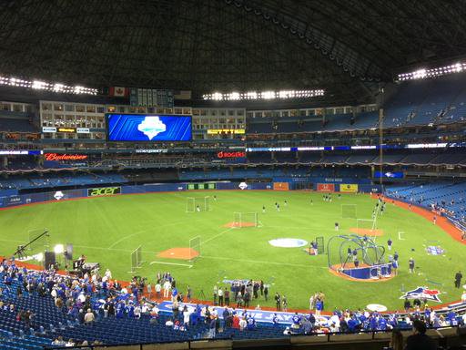 Photo of the Rogers Centre from the TD Comfort Clubhouse.