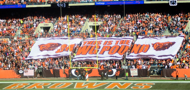 Photo of the Dawg Pound seats at FirstEnergy Stadium. Home of the Cleveland Browns.