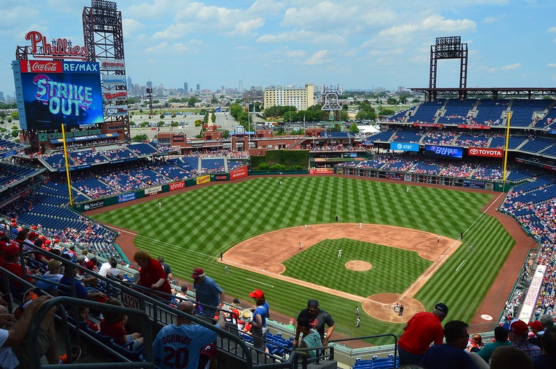 Photo of the field at Citizens Bank Park, home of the Philadelphia Phillies.