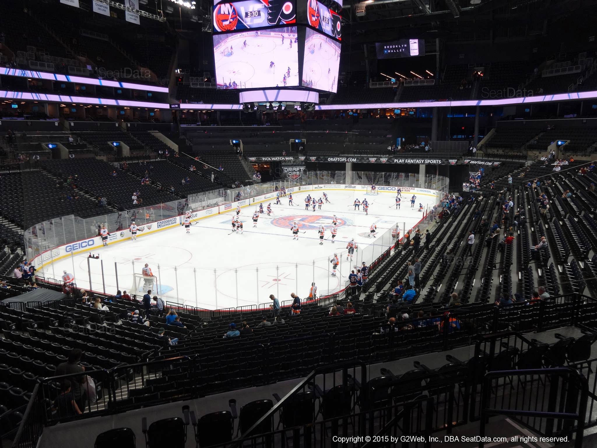 Seat View from Section 114 at the Barclays Center, home of the New York Islanders