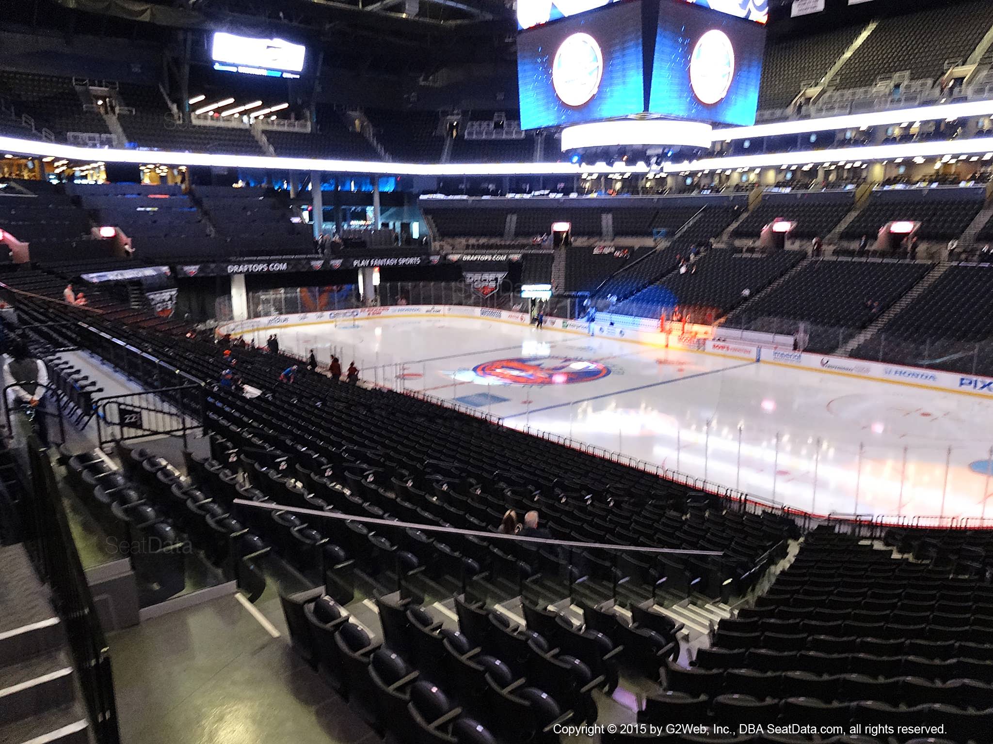 Seat View from Section 121 at the Barclays Center, home of the New York Islanders