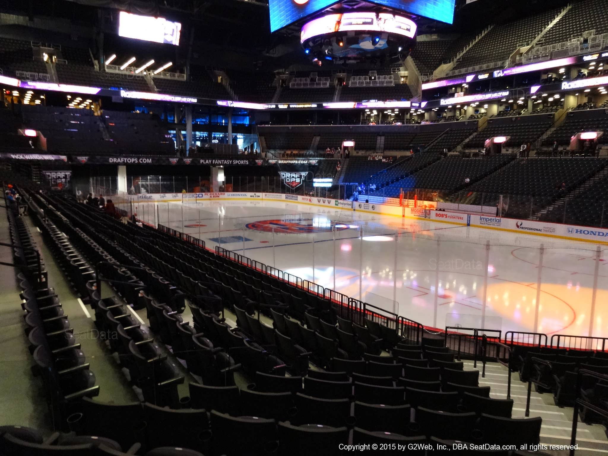 Seat view from section 20 at the Barclays Center, home of the New York Islanders