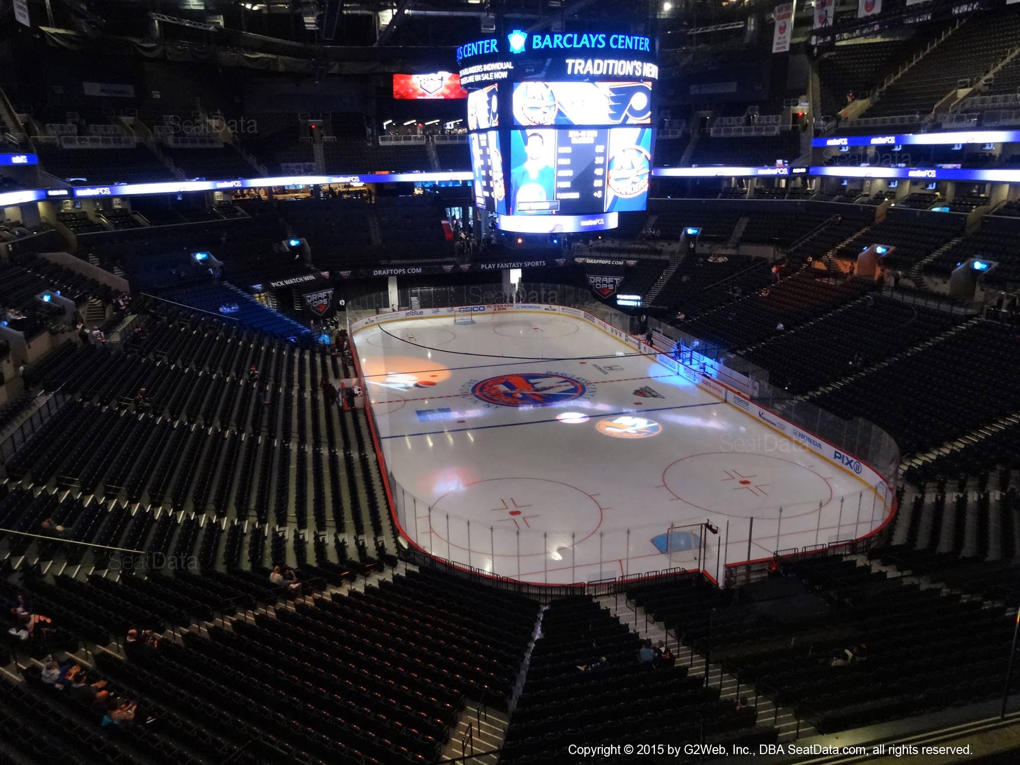 Seat View from Section 218 at the Barclays Center, home of the New York Islanders
