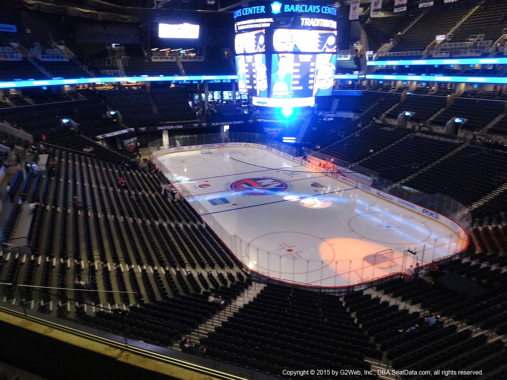 Seat View from Section 219 at the Barclays Center, home of the New York Islanders