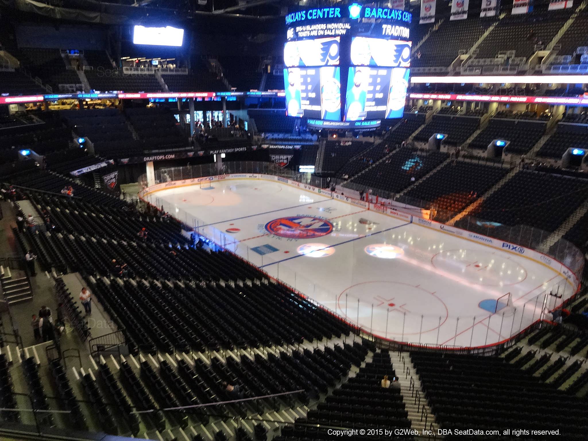 Seat View from Section 220 at the Barclays Center, home of the New York Islanders