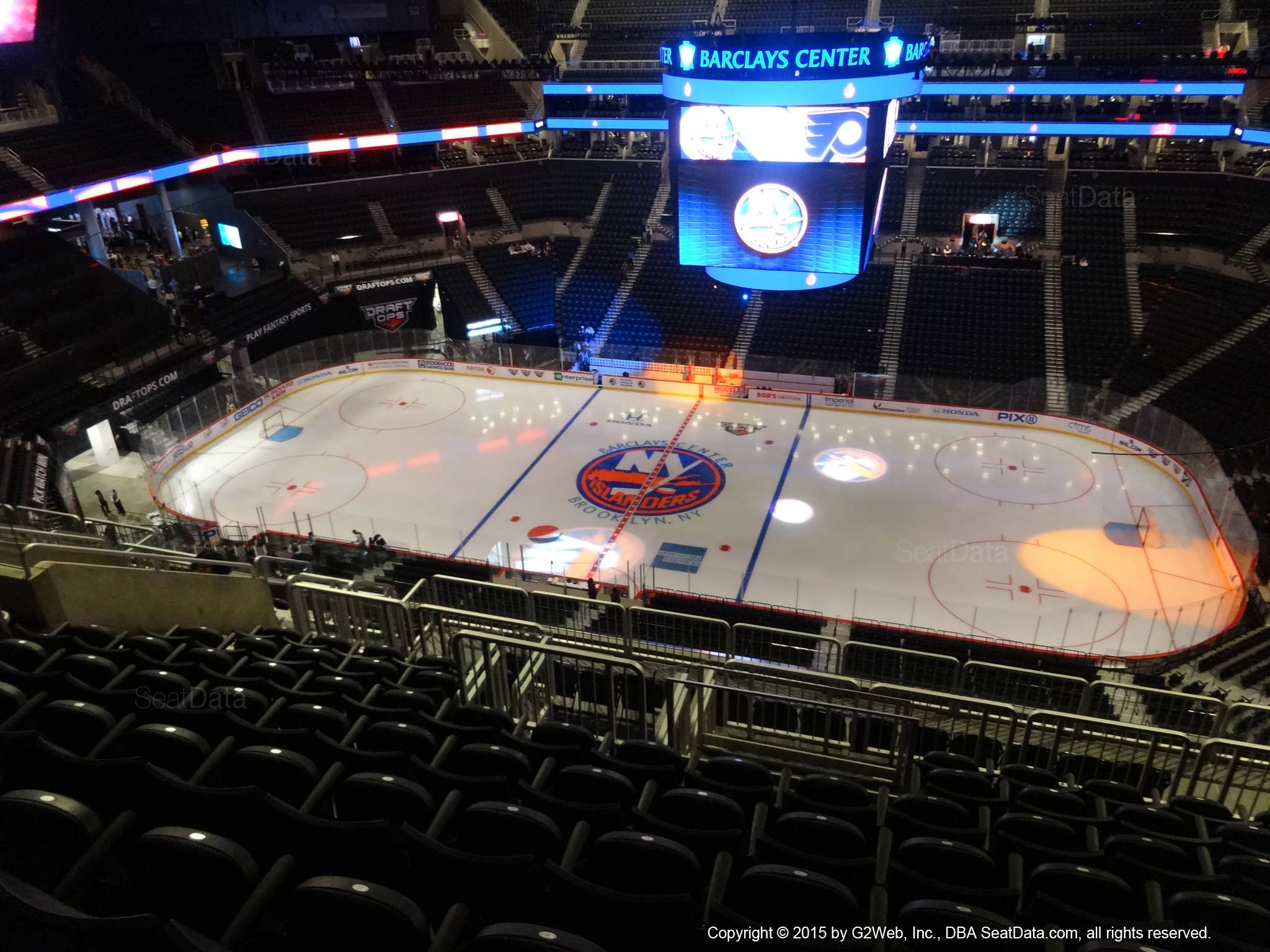Seat View from Section 223 at the Barclays Center, home of the New York Islanders