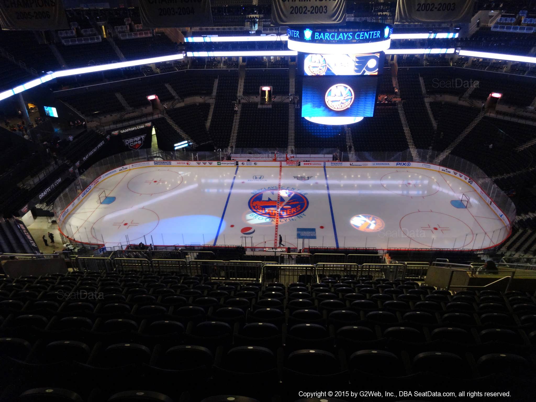 Seat View from Section 225 at the Barclays Center, home of the New York Islanders