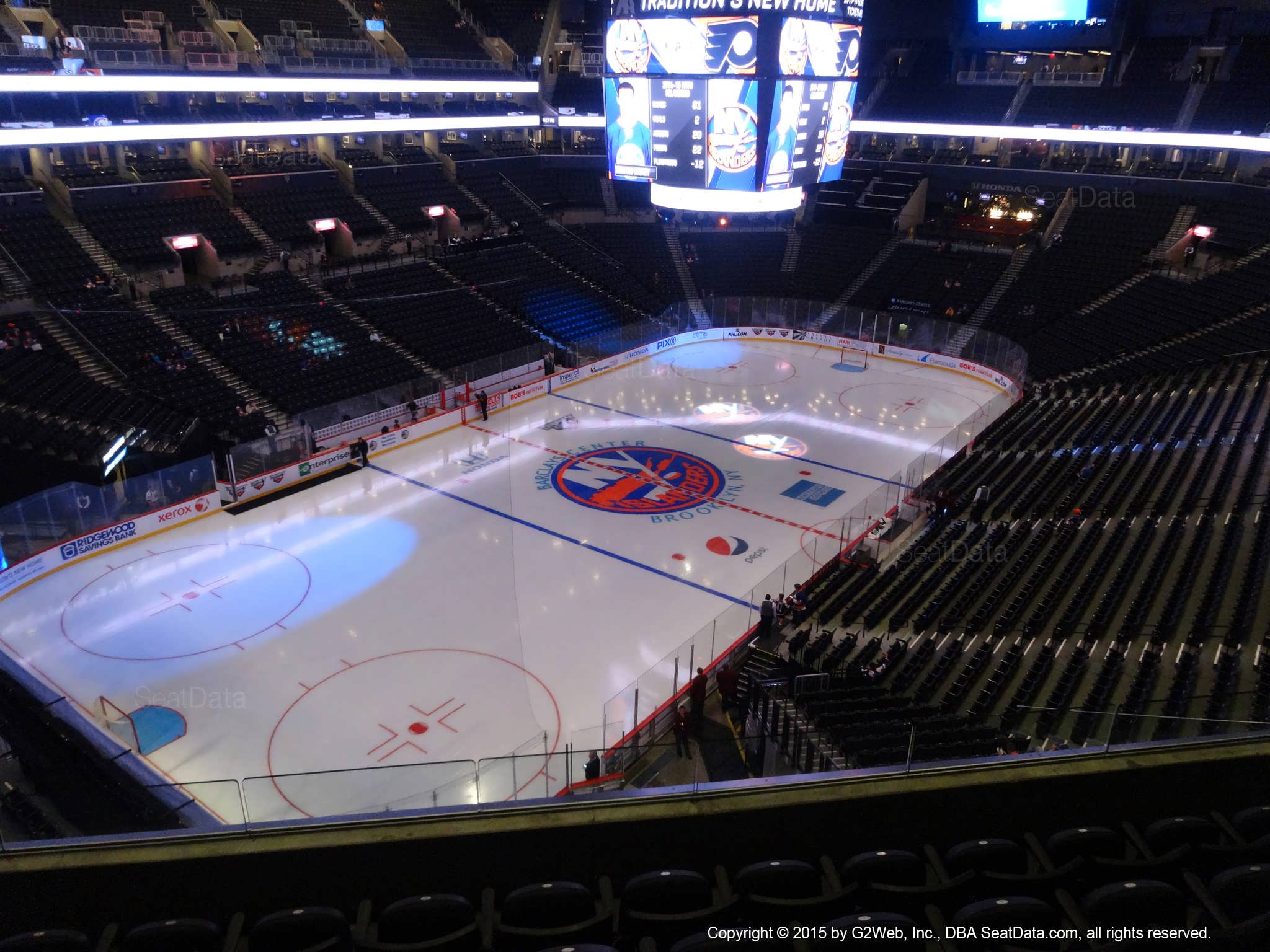 Seat View from Section 228 at the Barclays Center, home of the New York Islanders