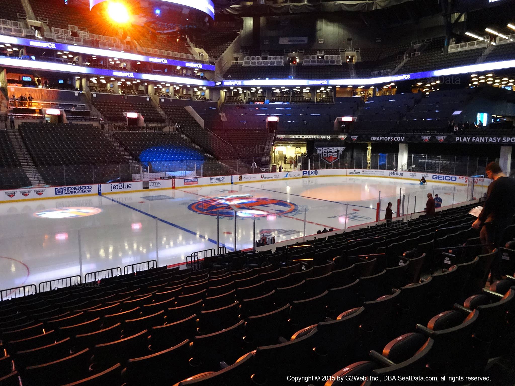 Seat view from section 9 at the Barclays Center, home of the New York Islanders