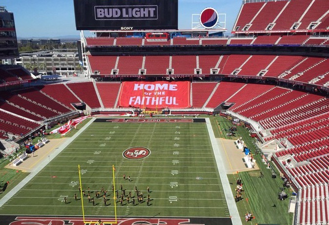 Photo taken from the Bud Light Patio at Levi's Stadium, home of the San Francisco 49ers.
