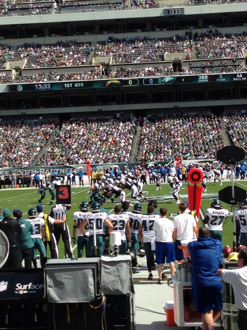 View from the Touchdown Club seats at Lincoln Financial Field during a Philadelphia Eagles game.