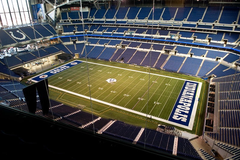 View from the luxury suites at Lucas Oil Stadium. Home of the Indianapolis Colts.
