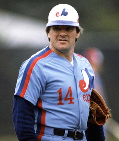 Photo of Hall of Famer Pete Rose while with the Montreal Expos.