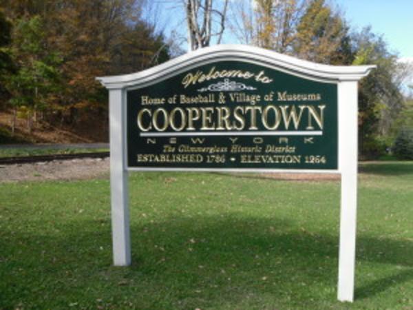 Welcome to Cooperstown Sign in Cooperstown, New York