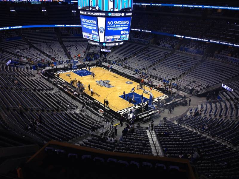 Seat view from section 204 at the Amway Center, home of the Orlando Magic. 