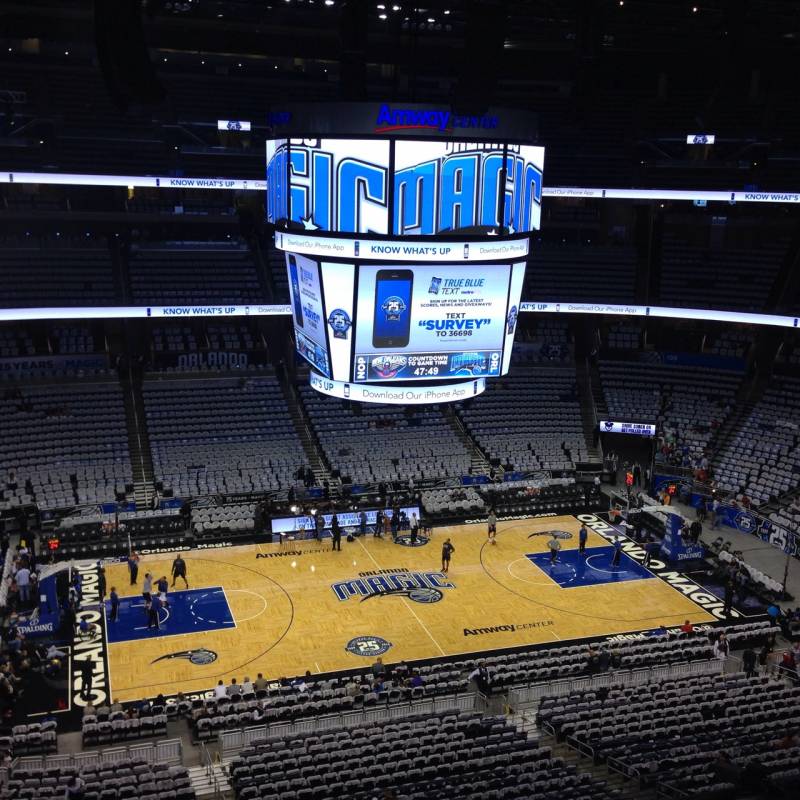Seat view from section 226 at the Amway Center, home of the Orlando Magic. 