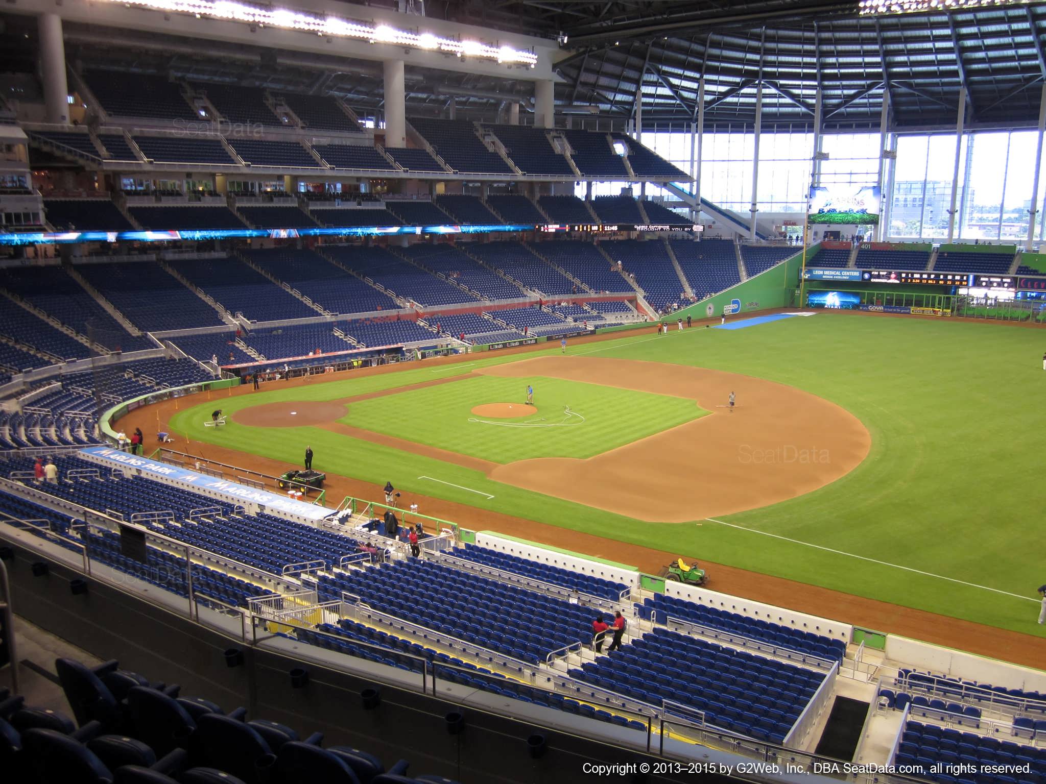 Seat view from section 206 at Marlins Park, home of the Miami Marlins