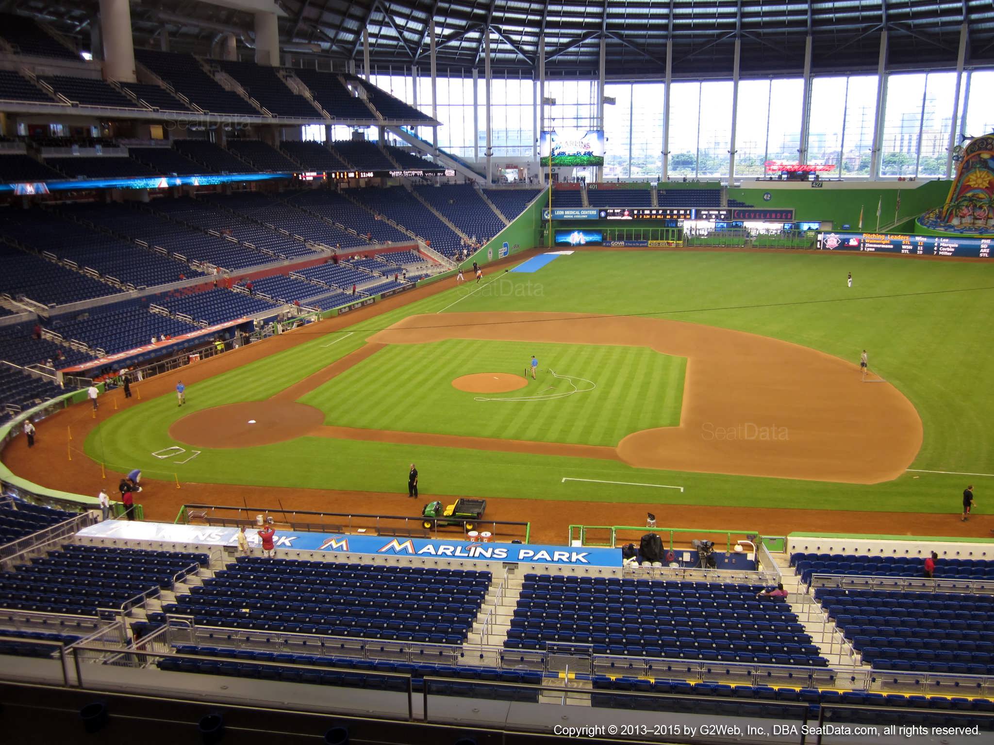 Seat view from section 209 at Marlins Park, home of the Miami Marlins