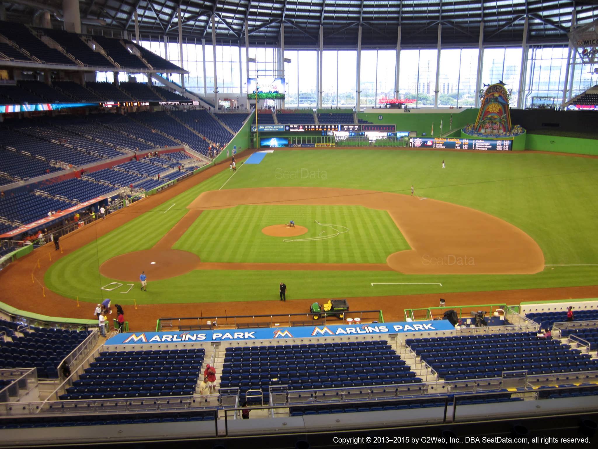 Seat view from section 210 at Marlins Park, home of the Miami Marlins