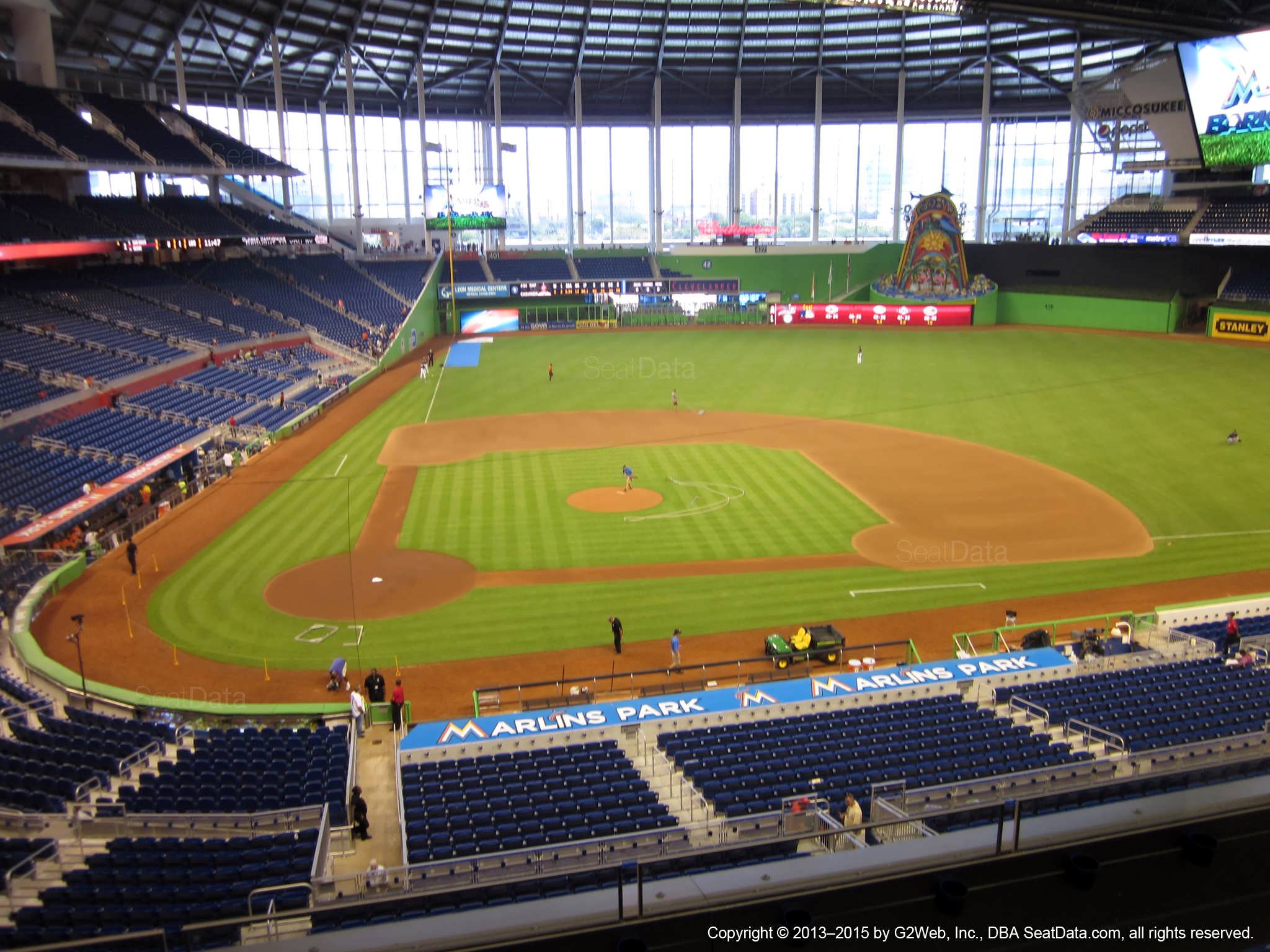 Seat view from section 211 at Marlins Park, home of the Miami Marlins