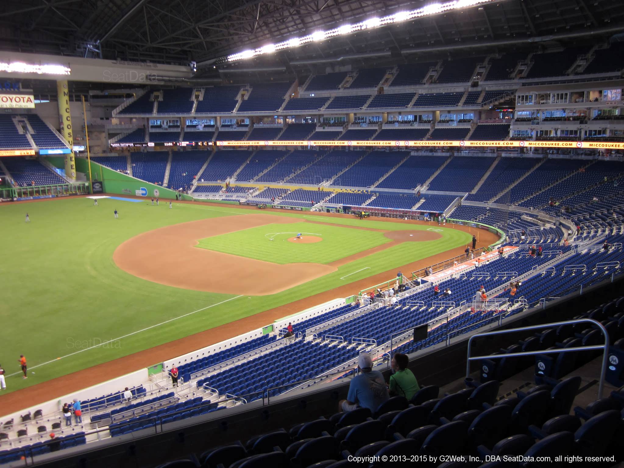 Seat view from section 225 at Marlins Park, home of the Miami Marlins