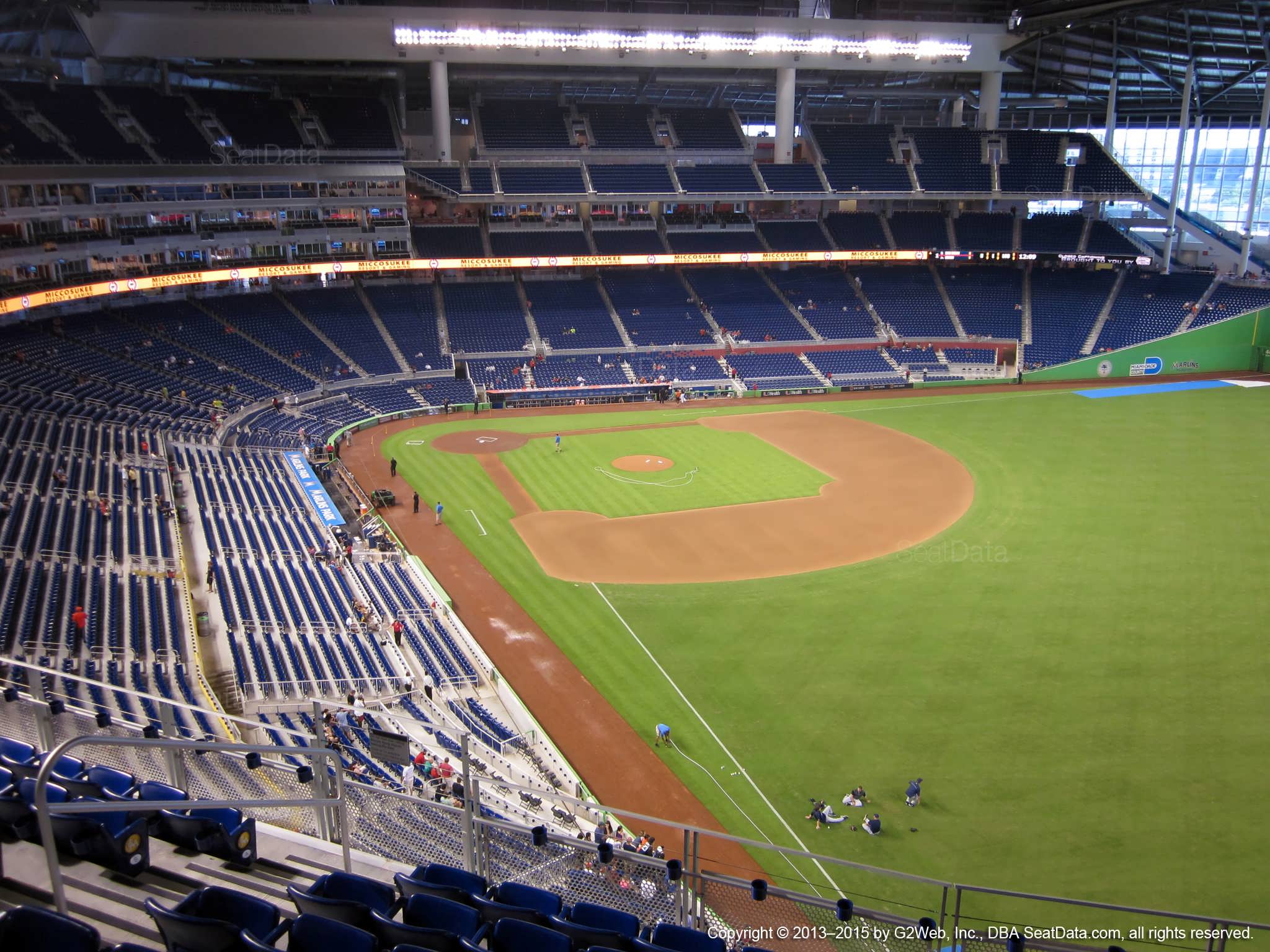 Seat view from section 302 at Marlins Park, home of the Miami Marlins