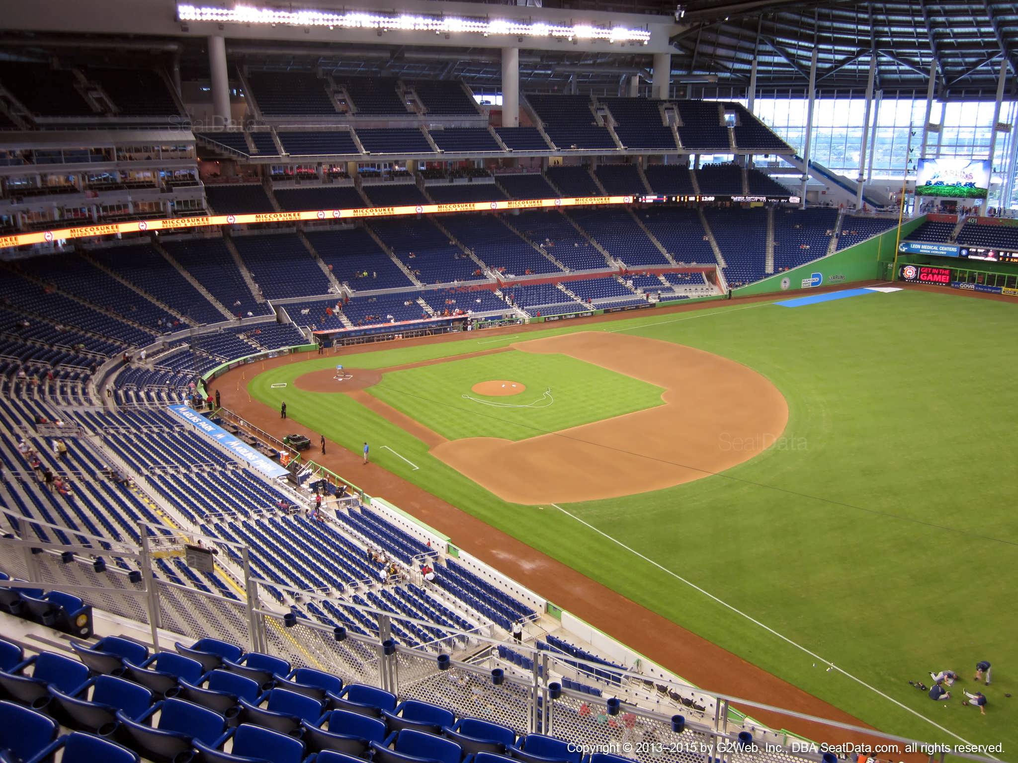 Seat view from section 304 at Marlins Park, home of the Miami Marlins