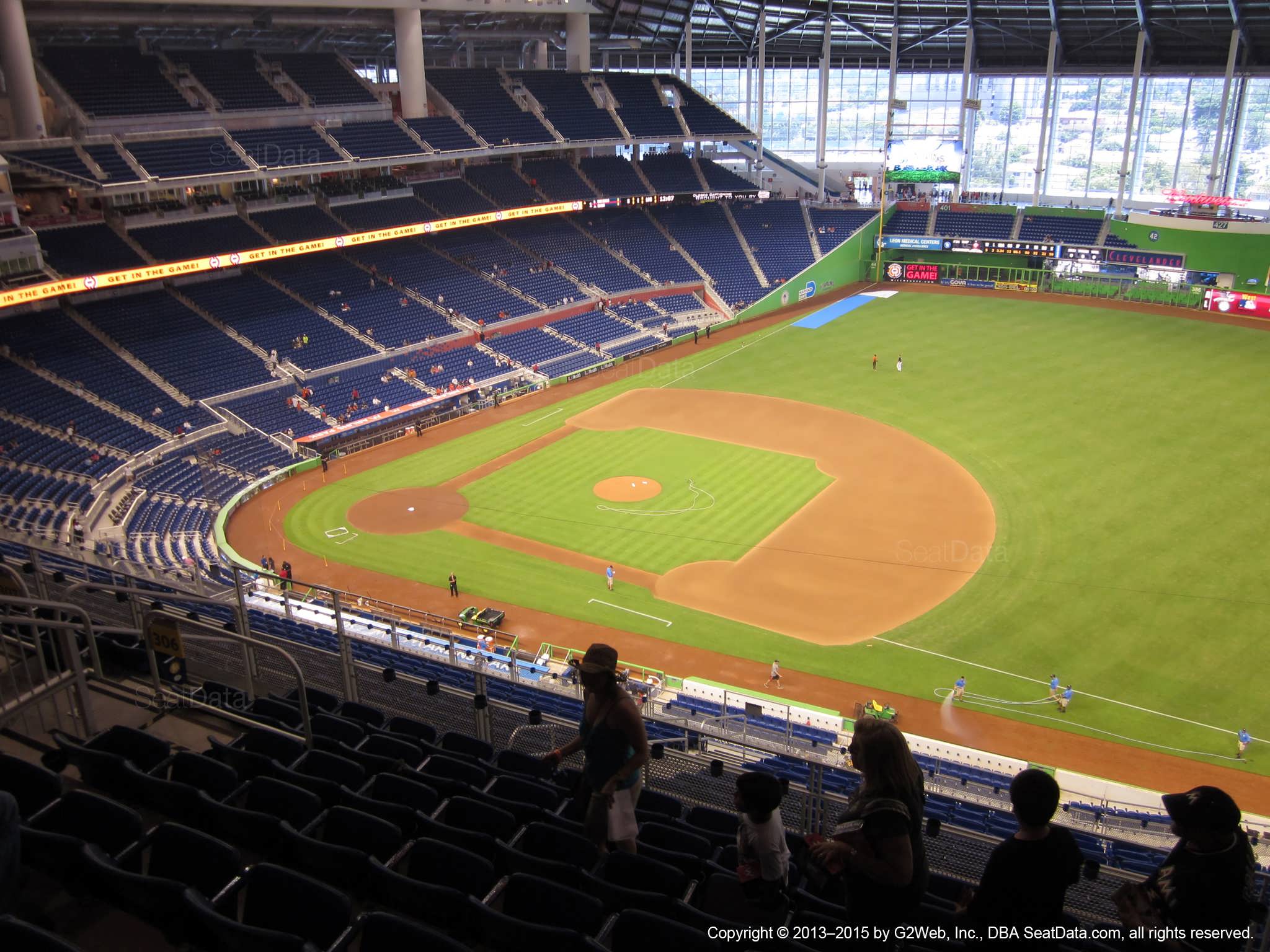 Seat view from section 306 at Marlins Park, home of the Miami Marlins