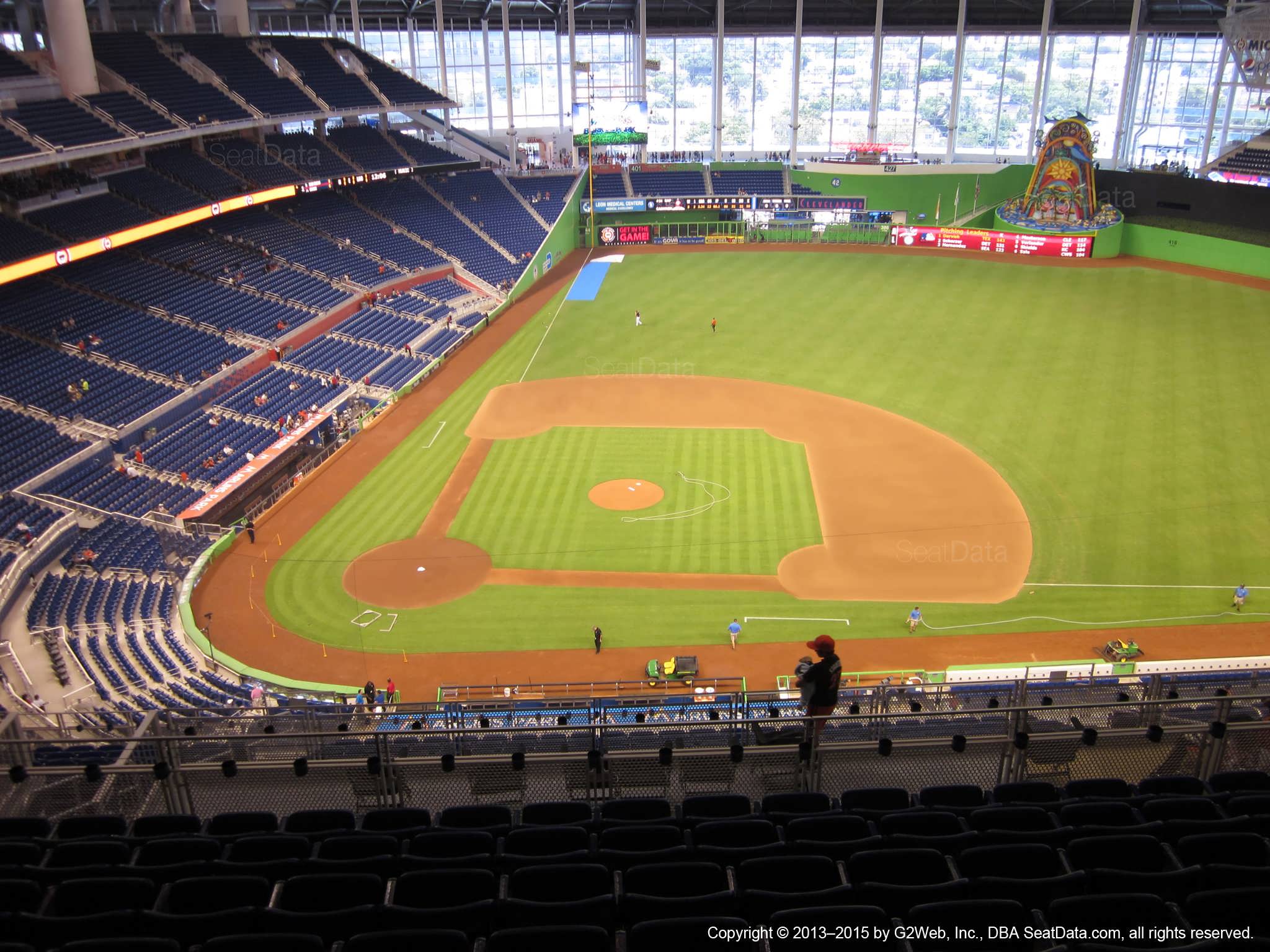 Seat view from section 309 at Marlins Park, home of the Miami Marlins