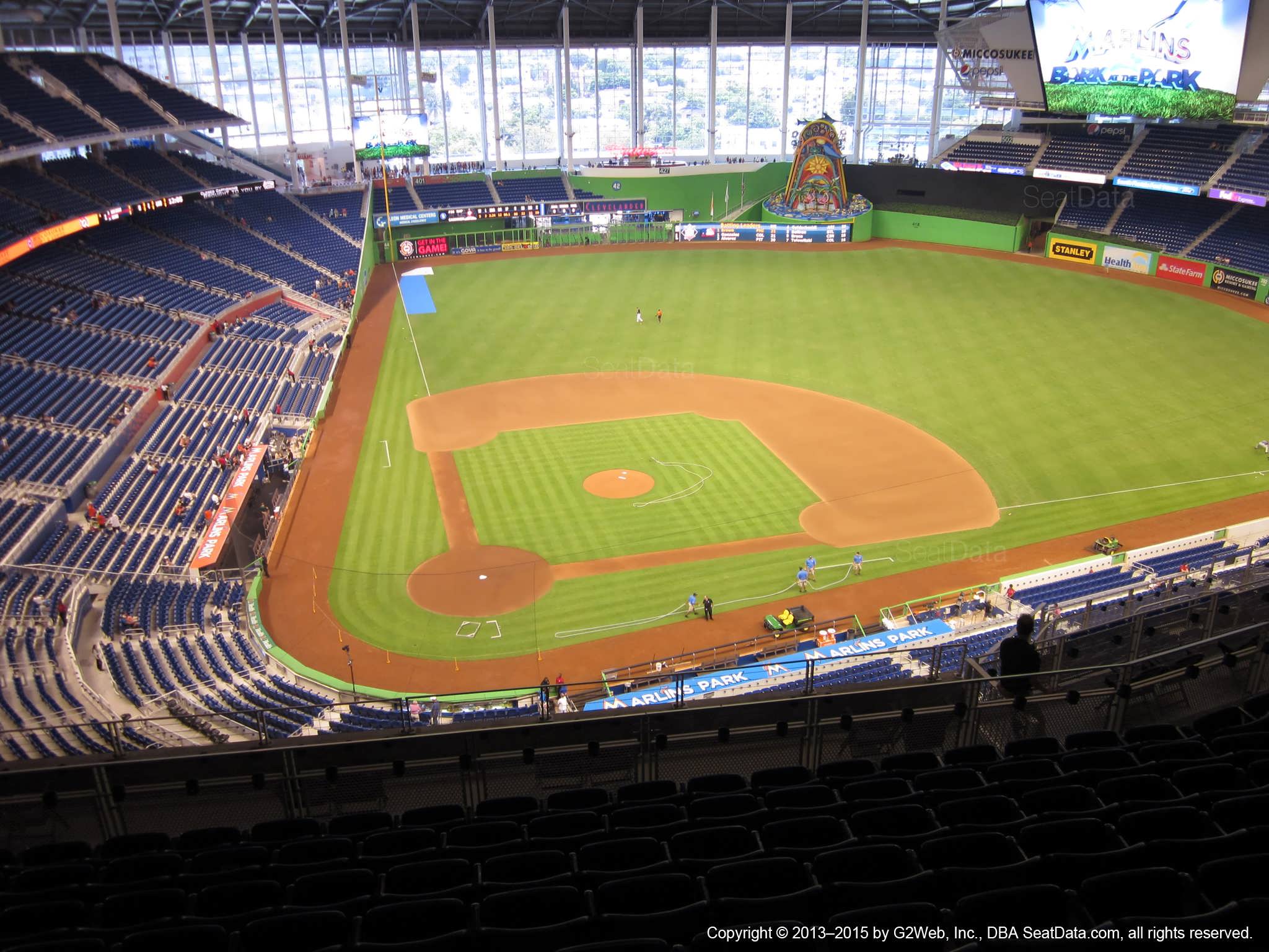 Seat view from section 311 at Marlins Park, home of the Miami Marlins