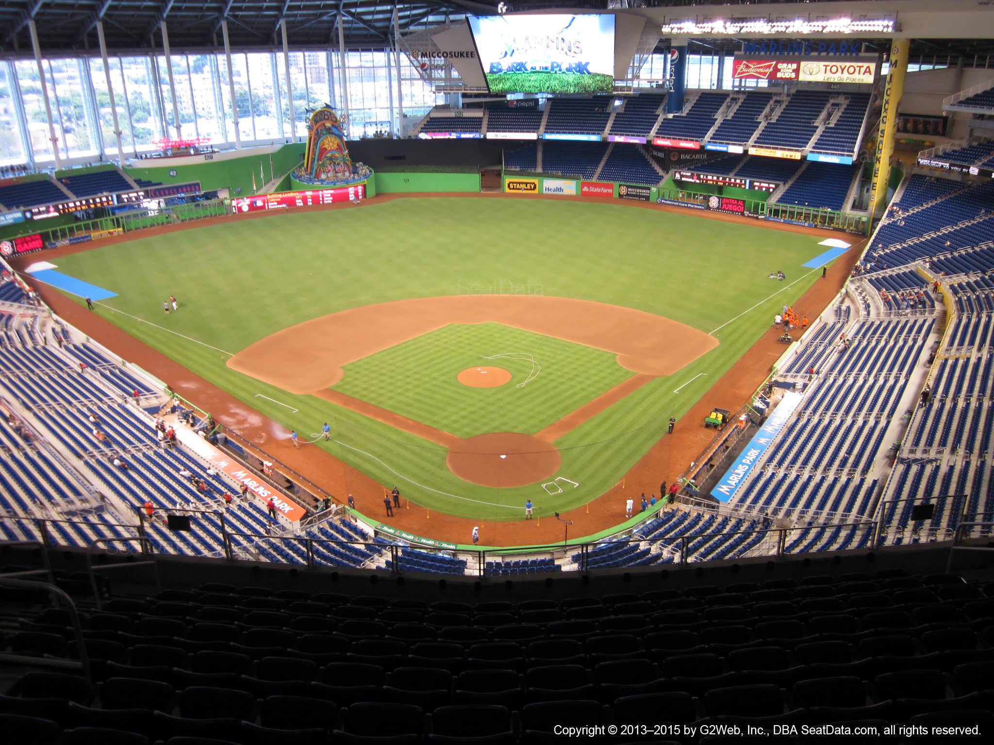 Seat view from section 315 at Marlins Park, home of the Miami Marlins