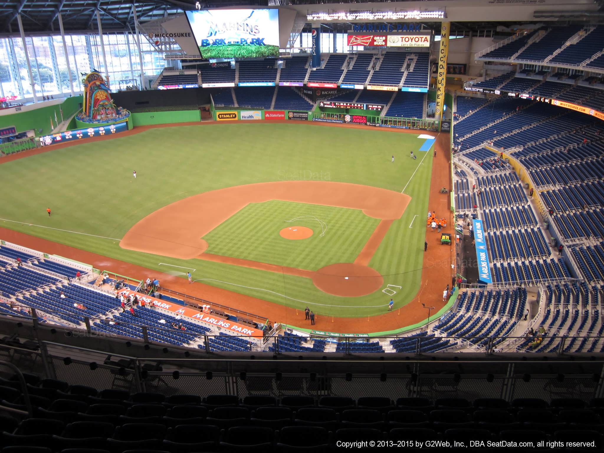 Seat view from section 317 at Marlins Park, home of the Miami Marlins