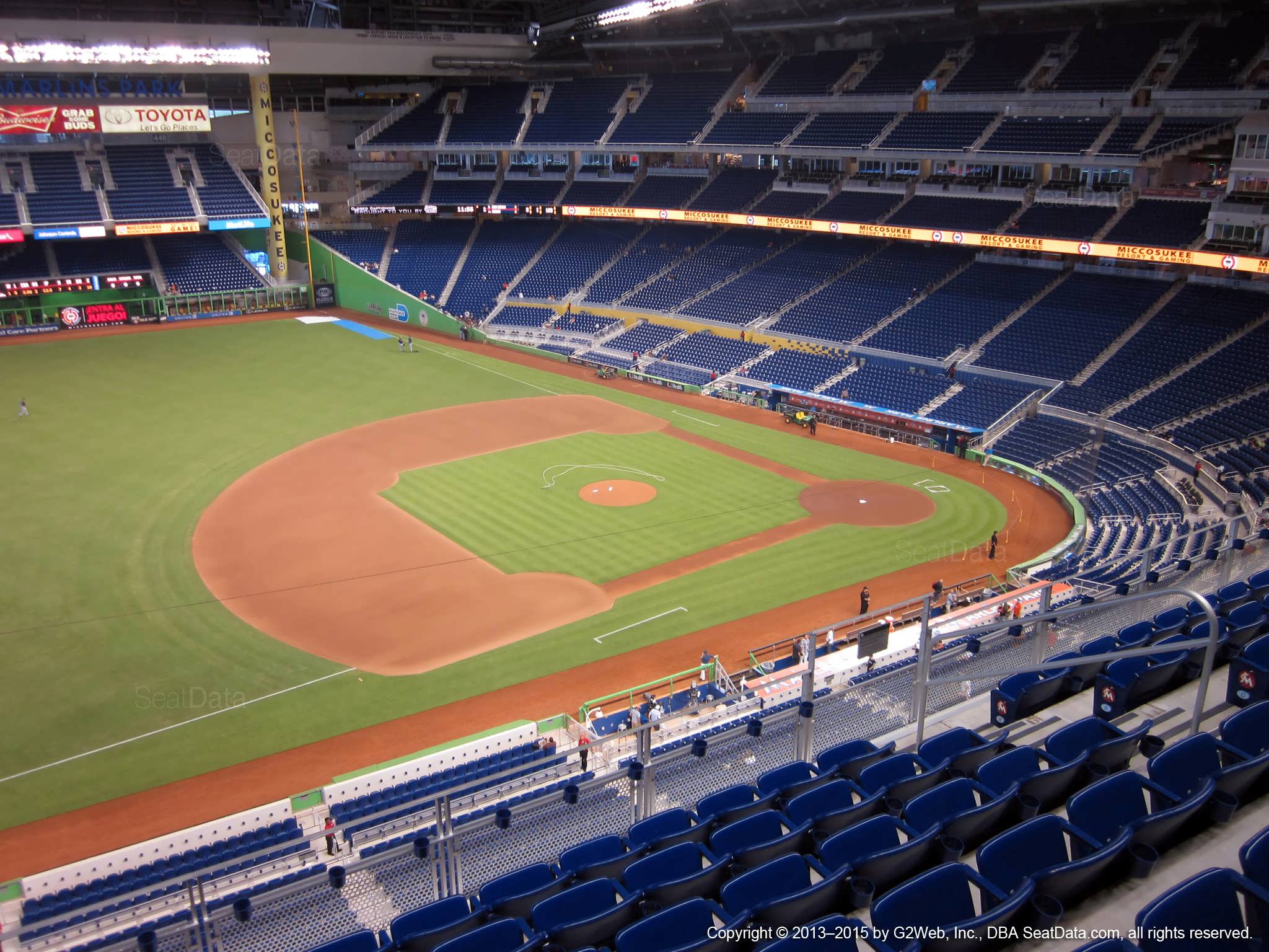 Seat view from section 323 at Marlins Park, home of the Miami Marlins