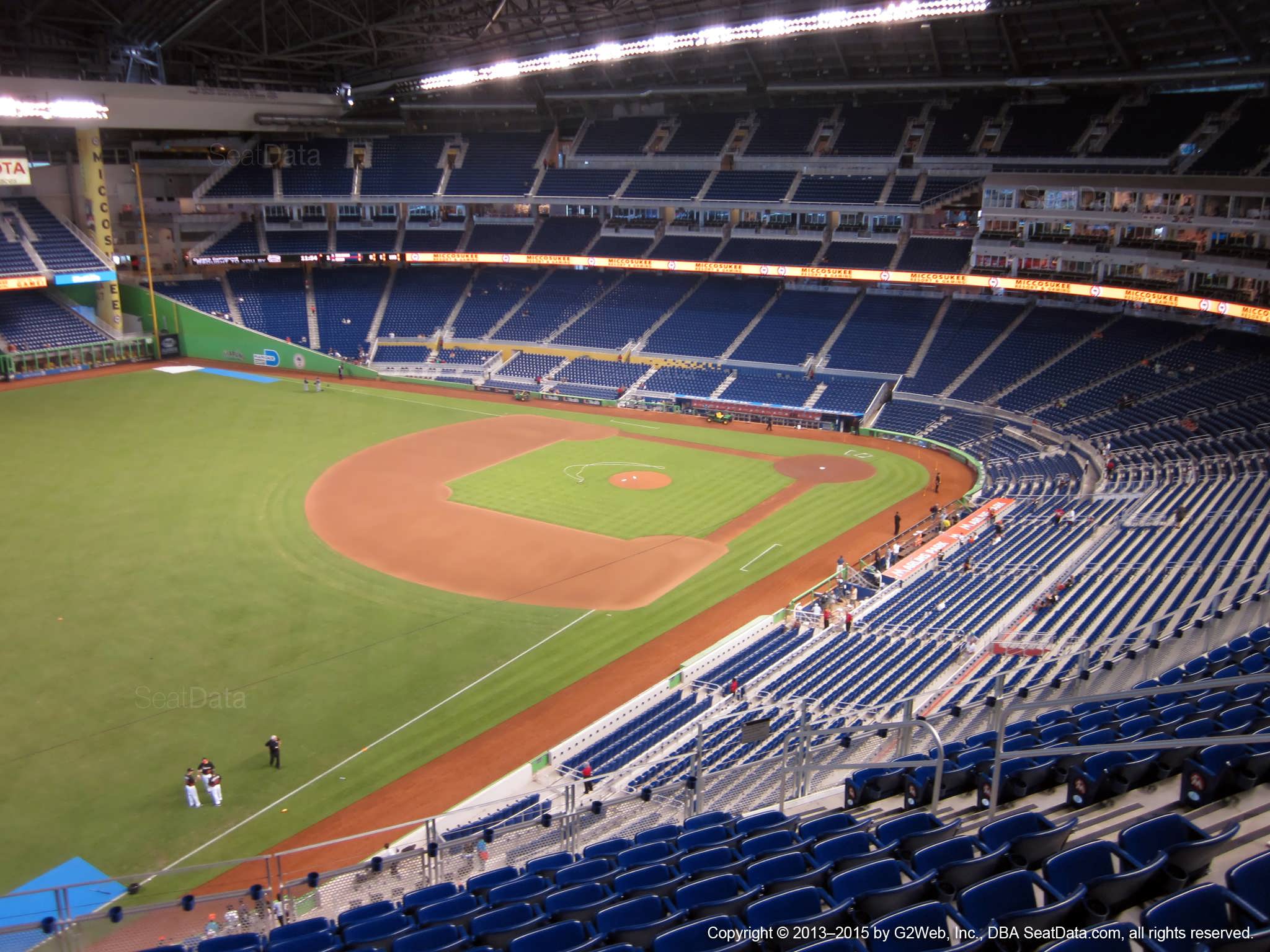 Seat view from section 326 at Marlins Park, home of the Miami Marlins
