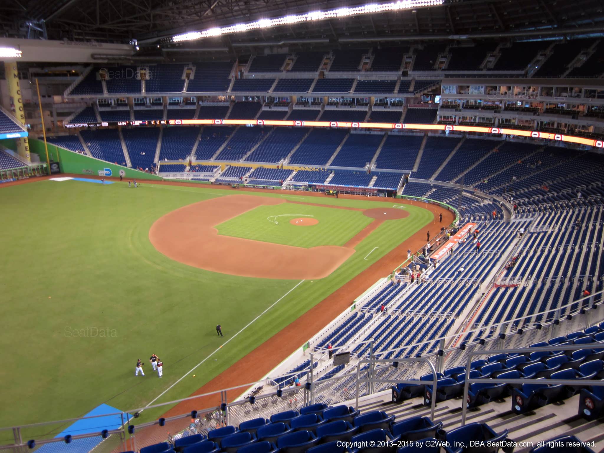 Seat view from section 327 at Marlins Park, home of the Miami Marlins