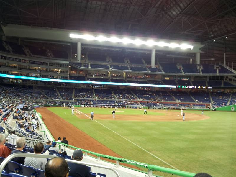 Seat view from section 2 at Marlins Park, home of the Miami Marlins