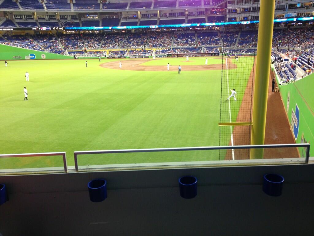 Seat view from section 29 at Marlins Park, home of the Miami Marlins
