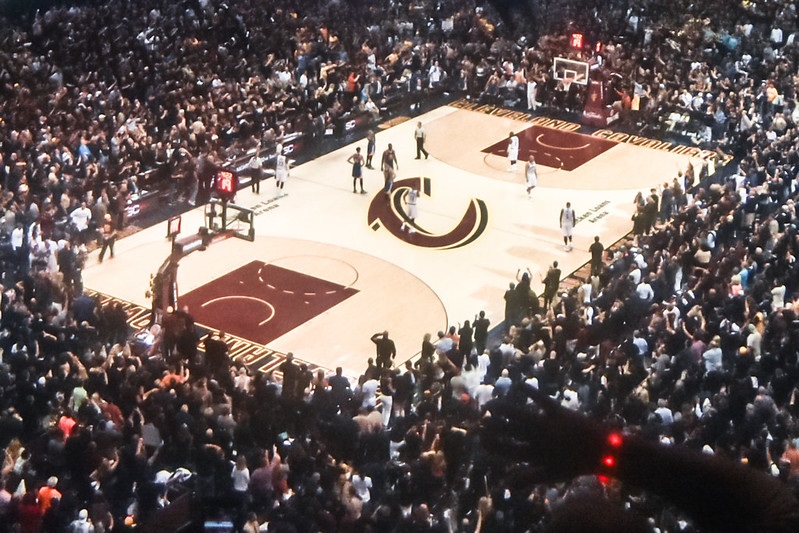 Photo of a Cleveland Cavaliers home game at Quicken Loans Arena.